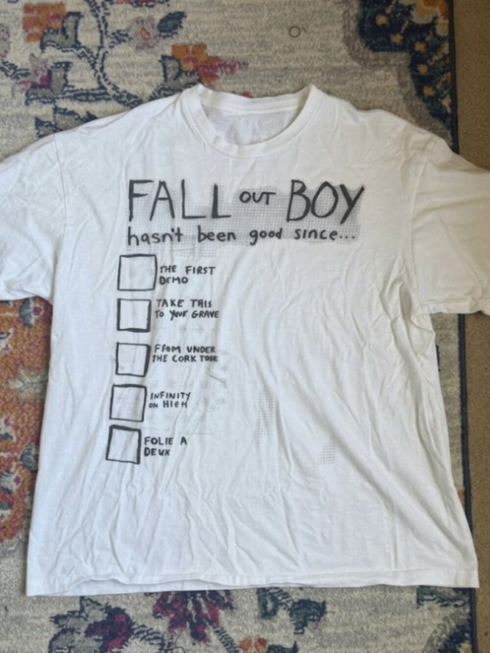 Fall Out Boy hasn’t been good since t shirt